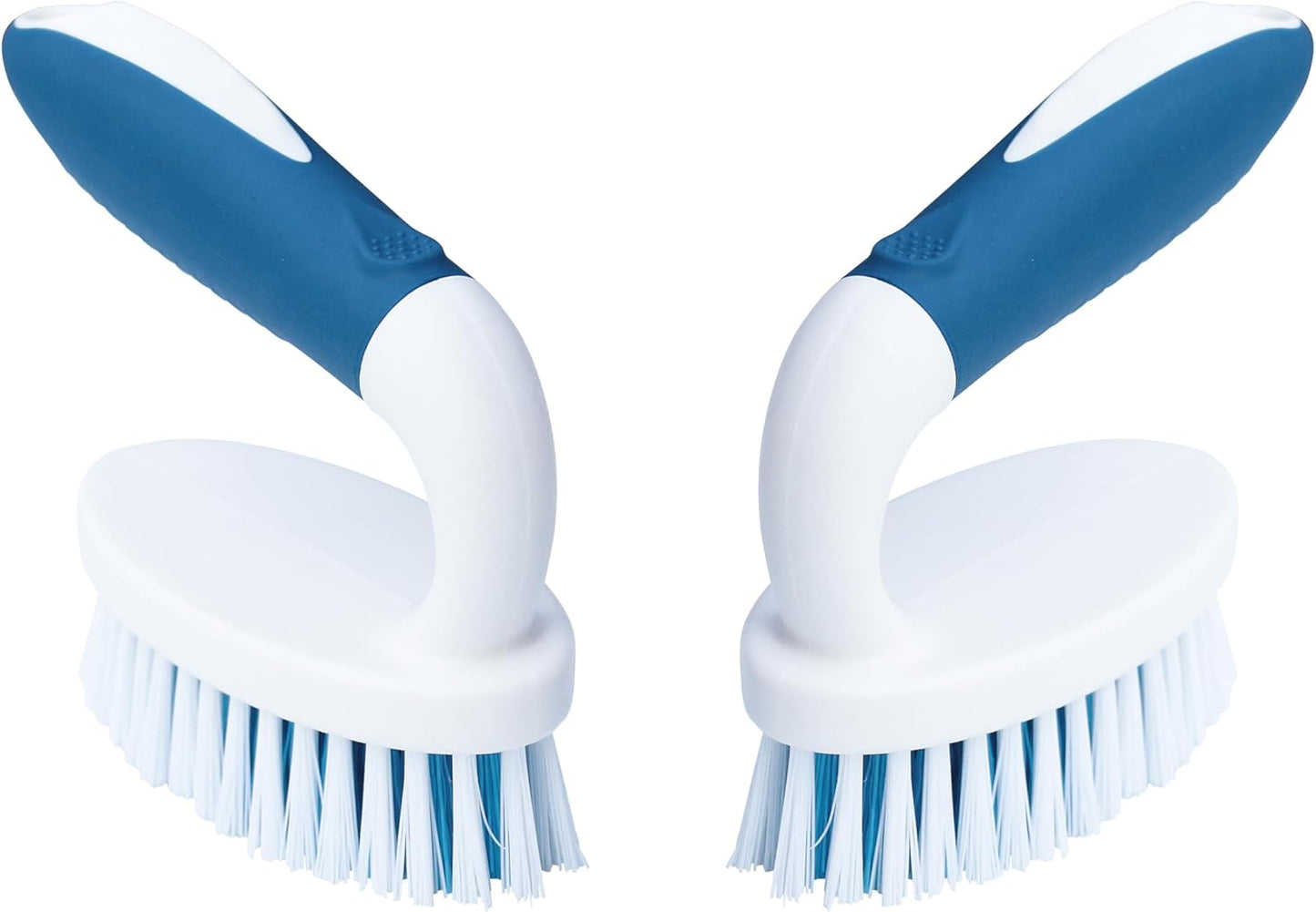 2 Pack Scrub Brushes, Cleaning Brush with Stiff Bristles, Handheld Scrubber for Bathroom, Shower, Tile, Carpet, Bathtub & Floor