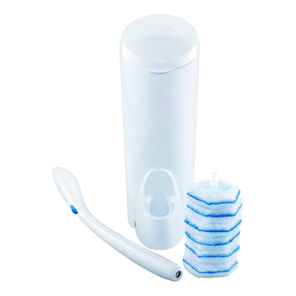 Clorox 03191CT Toilet Wand Disposable Toilet Cleaning Kit: Handle, Caddy & Refills, White (Case of 6)