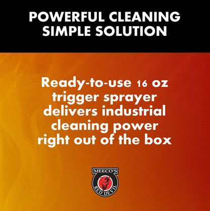 MEECO'S RED DEVIL 701 Wood Stove Glass Cleaner - Removes Creosote, Soot & Smoke from Wood, Pellet, Coal Stoves & Fireplace Inserts (16 fl oz) - Made in the USA