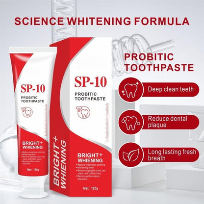 2PC SP-10 Probiotic Whitening Toothpaste – Fresh Breath, Deep Cleaning, Stain Removal– Natural Formula