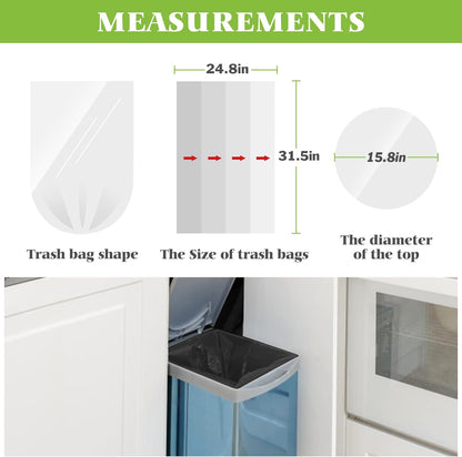 Teivio Small Trash Bags 4 Gallon 120 Counts Garbage Bags, Bathroom Trash Can Bin Liners, Small Plastic Bags for home office kitchen, fit 12-15 Liter, 3,3.5,4.5 Gal, Clear