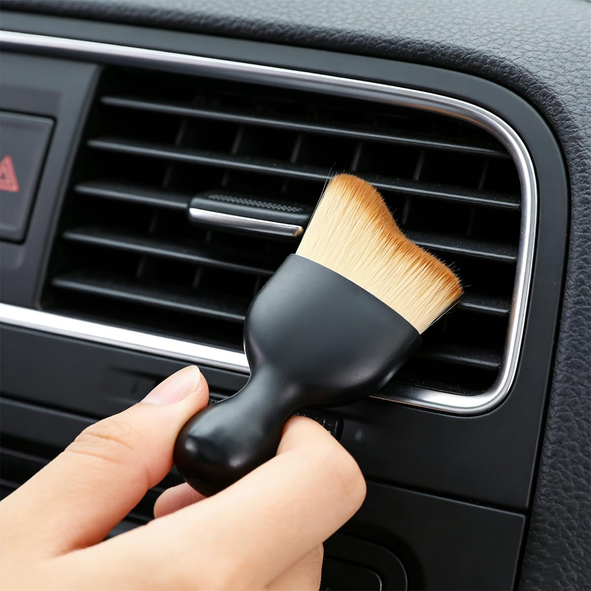 4PCS Car Detailing Brush Kit, Multi-Use Soft No Scratch Vehicle Interior Detail Duster Brush Set, Automotive Dusting Cleaning Kit for Exterior Interior, Universal for Vehicles