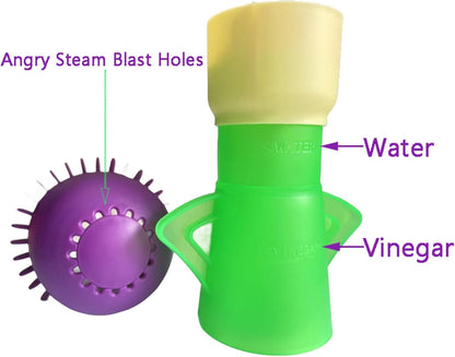 Angry Mama Microwave Cleaner only with Water and Vinegar Cleans your Kitchen Easily and Safe without Chemical Agent, Reusable Cute Steam Remover as Lovely Tool and Gift to Cooker Auto Cleaning