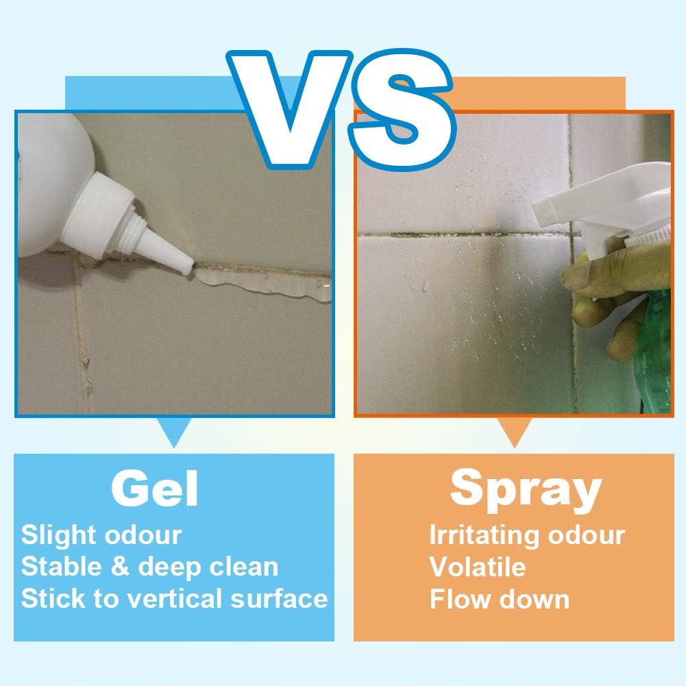 FOLLOWIN Mold and Mildew Remover Gel, Household Stain Cleaner for Washing Machine Seal, Bathroom Grout, Shower Tile, Kitchen Sink, Silicone Caulk - Non-Drip, Deep-Penetrating Formula, 16 oz