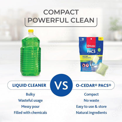 O-Cedar EasyWring Microfiber Spin Mop and Bucket Cleaning System + Citrus and Lavender Pacs (Variety Pack)