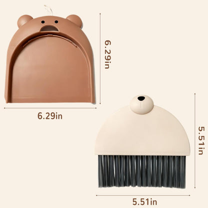 Dust Pan and Brush Set,Small Hand Broom and Dustpan Set for Home Cleaning Drawers Desktop Sofas Pet Care and Outdoor