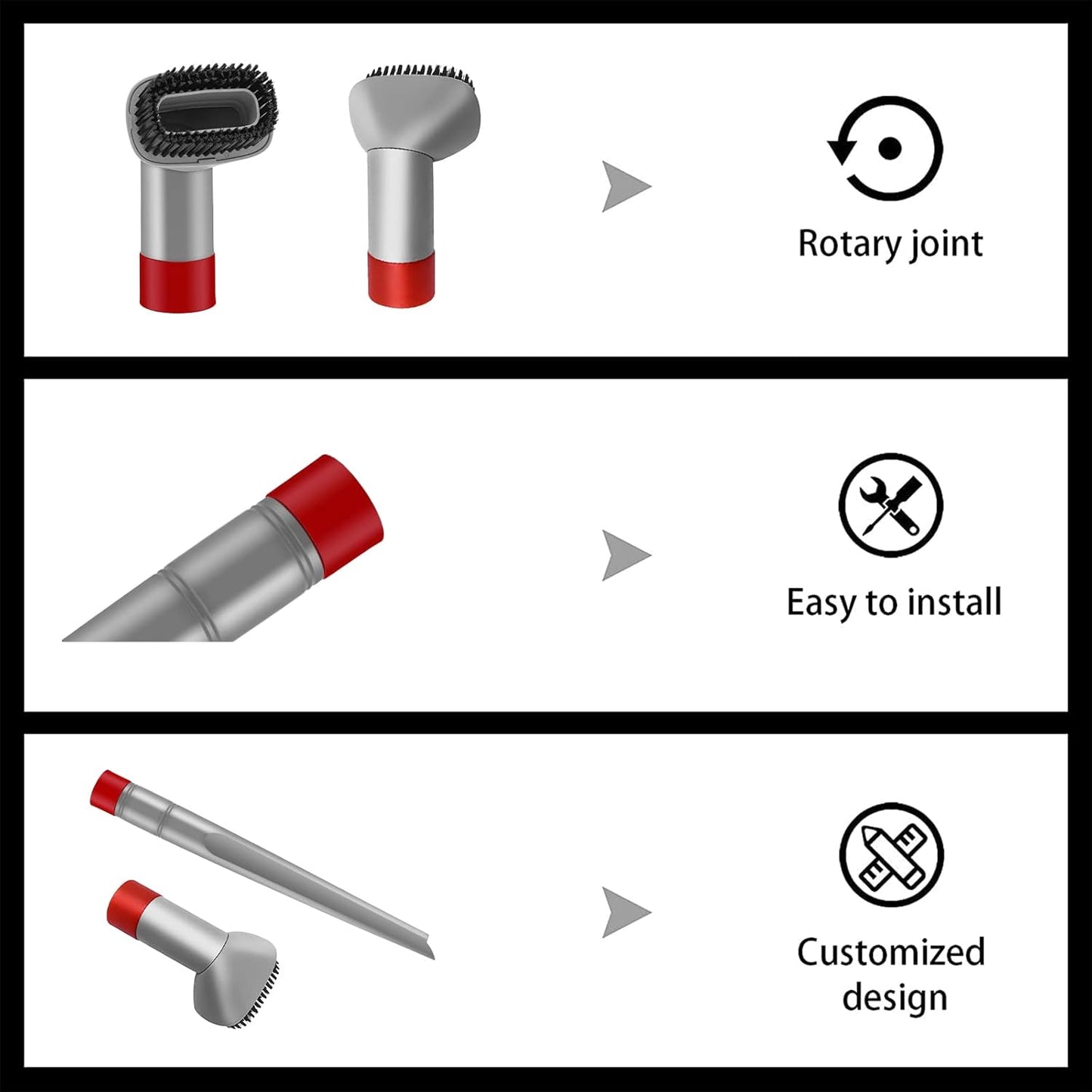 Crevice Tool and Dust Brush Compatible with Shark Rotator NV500, NV501,NV560, NV502, Professional Lift-Away Vacuum Cleaner Compare With Part No. X11FC500
