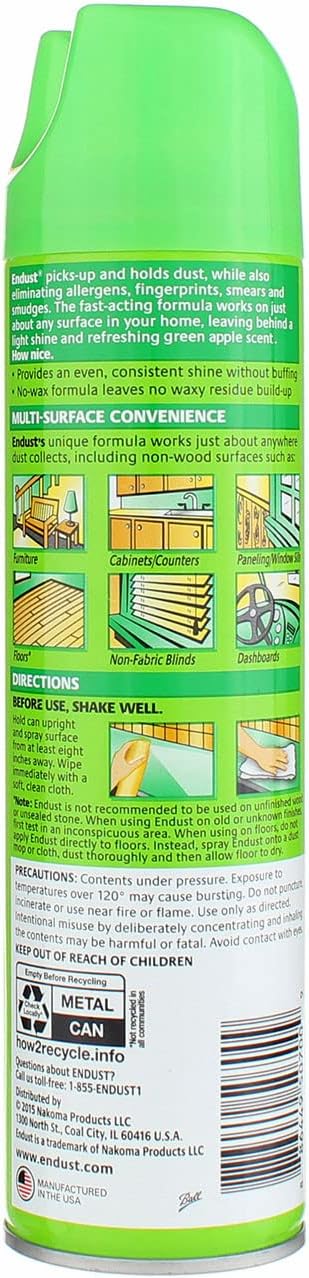 Endust Green Apple Scent Furniture Polish 10 oz. Spray