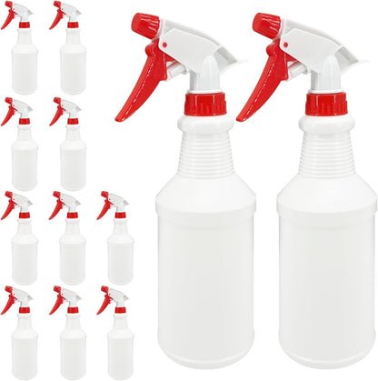 16 Oz Spray Bottle (12 Pack),Spray Bottles for Cleaning,Reusable Empty Refillable Solutions Plastic Bottle,Spray Bottle Bulk for Garden,Plants,Water,Kitchen and Commercial