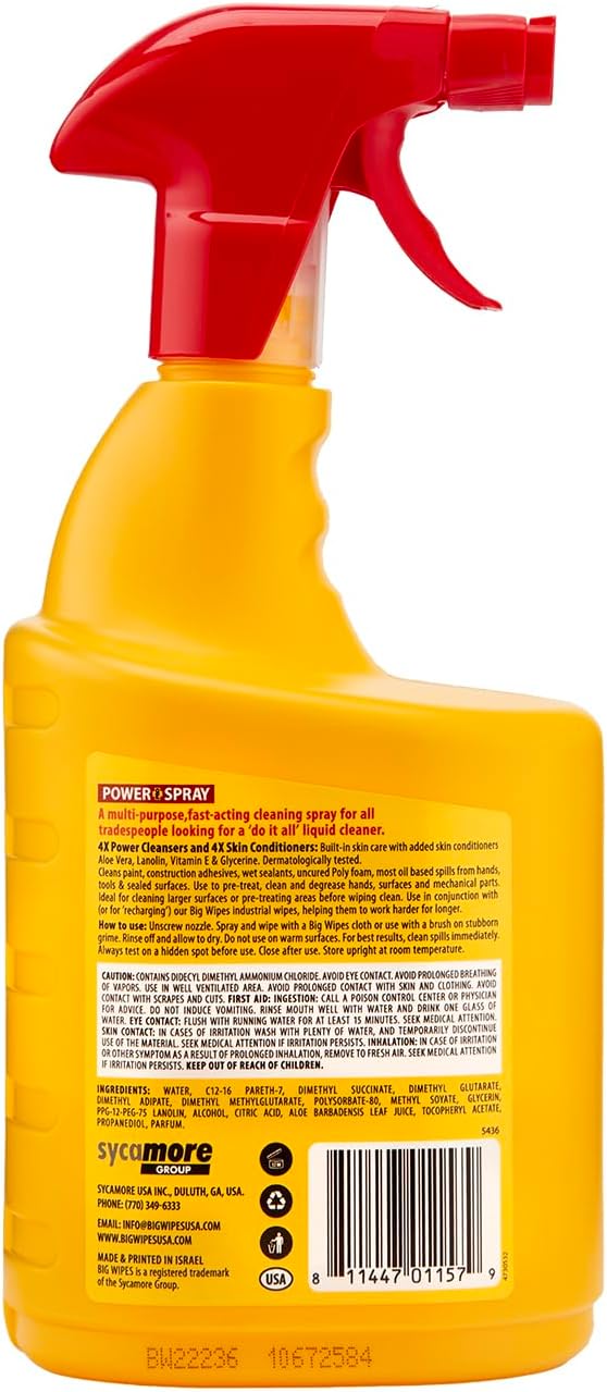 BIG WIPES Heavy Duty Industrial Hand Cleaning Wipes, Textured Scrubbing Degreaser Wipes for Mechanics and Tool Cleaner – 80 Count Canister (1 Pack)