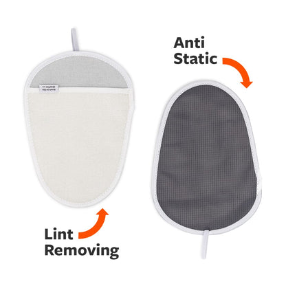 Full Circle Loads of Fun Anti-Static & Lint Removing Mitt – Portable Double Sided Recycled Mitt Eliminates Static - Removes Lint and Pet Hair from Clothes & Furniture, White