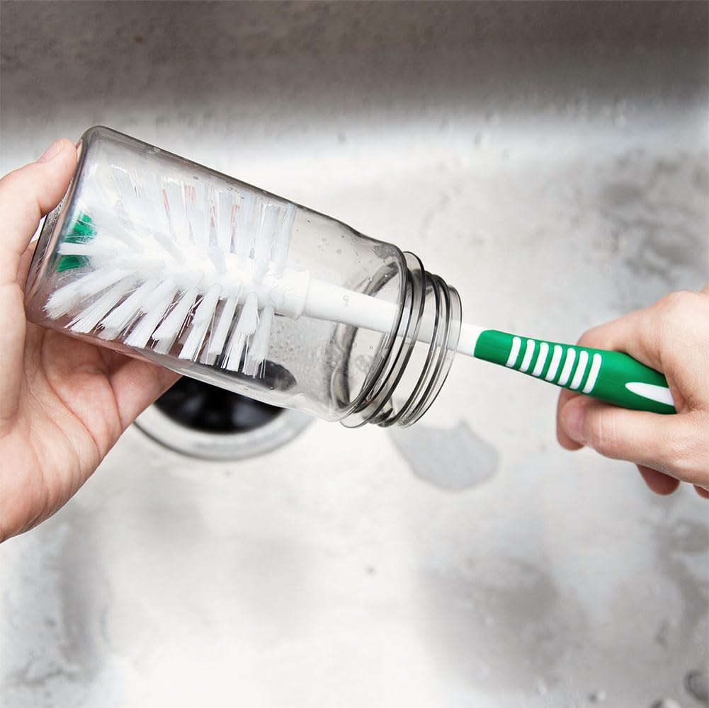 Libman Heavy Duty Scrub Brush Kit | Cleaning Brushes for Household Use | Tub Scrubber | Easy Grip Scrub Brush | Big Job Kitchen Brush | Dual Sided Tile & Grout Brush | 3 Different Brushes Included