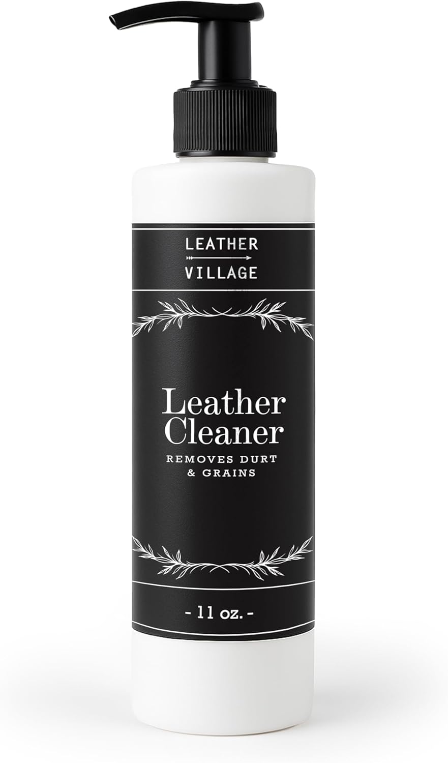 LEATHER VILLAGE Leather Cleaner and Conditioner for Car Seats, Furniture & Couch 2-in-1 Leather Care Kit with Wipe Cloth – Non-Toxic Stain Remover & Protectant for Shoes, Purse, Jacket, Bag | 11 oz