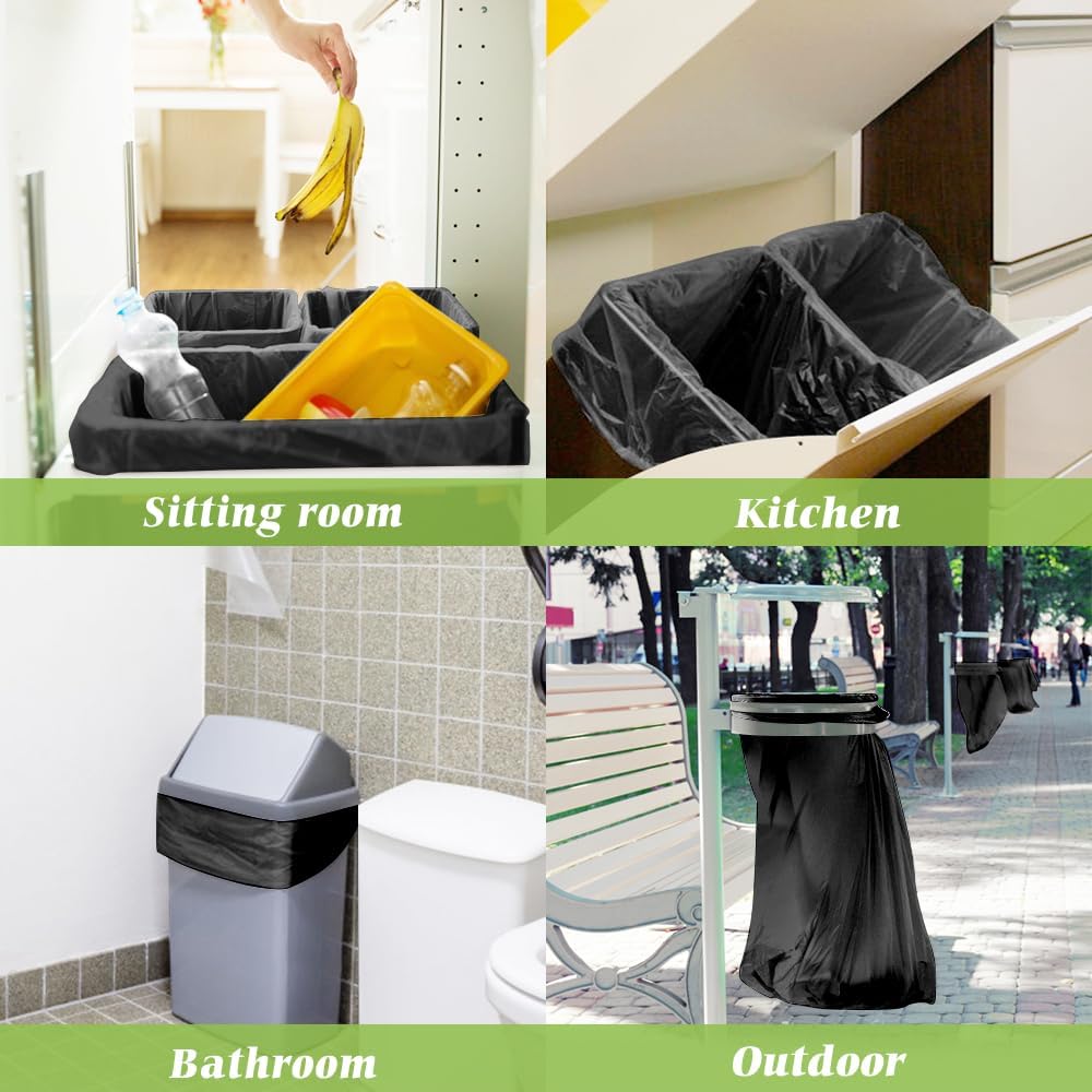 Teivio Small Trash Bags 4 Gallon 120 Counts Garbage Bags, Bathroom Trash Can Bin Liners, Small Plastic Bags for home office kitchen, fit 12-15 Liter, 3,3.5,4.5 Gal, Clear