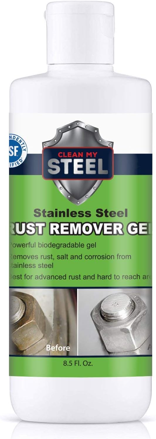 CLEAN MY STEEL Innoshine B570 Stainless Steel Rust Remover and Cleaner, NSF Certified, Approved for Food Contact Areas, 4 oz