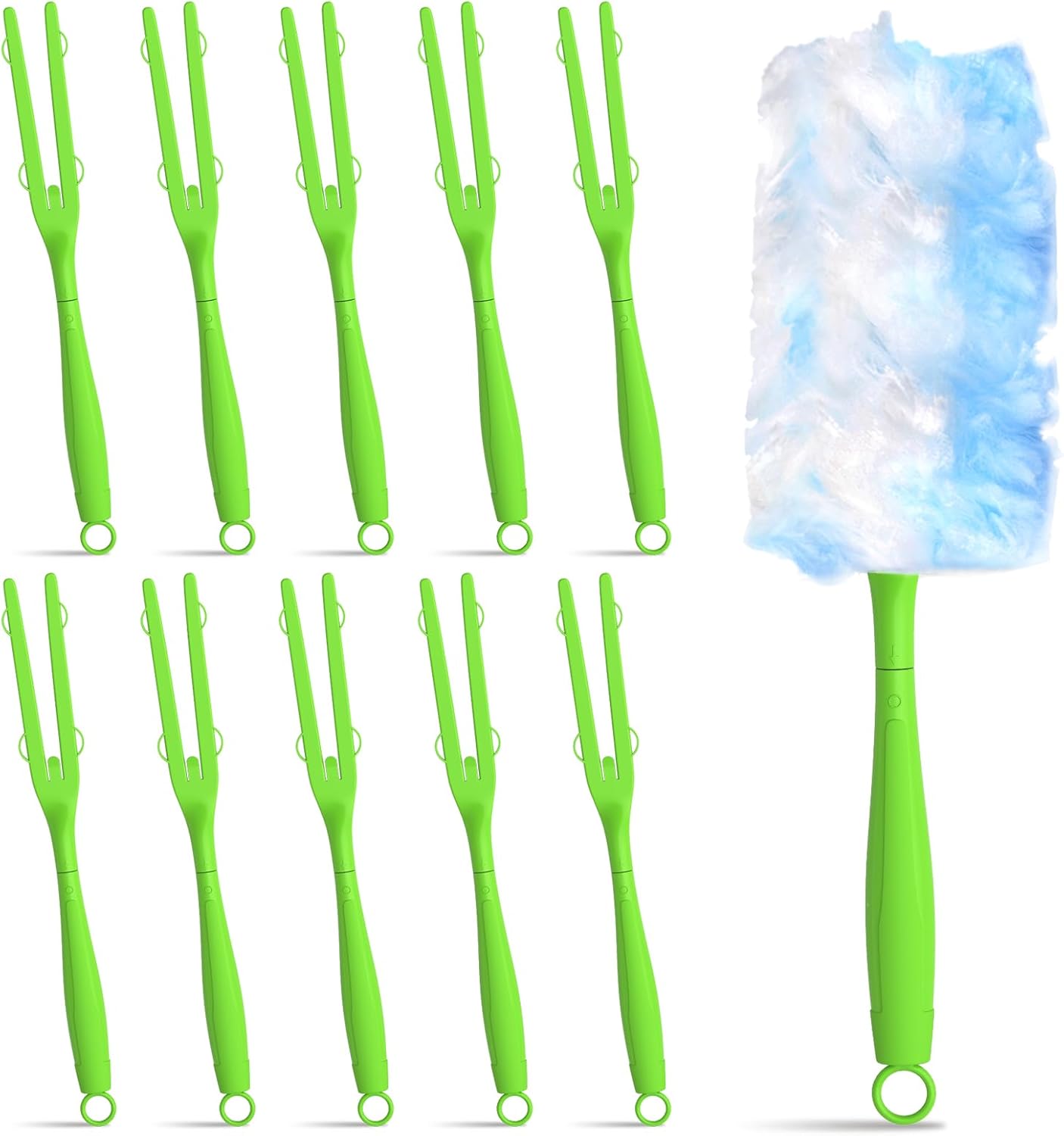 3 Pack Replacement Duster Handles – Compatible with Swiffer Duster Refills, Extendable & Detachable Mop Handles for Tight Spaces (Yellow)