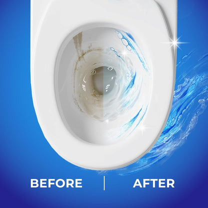 Toilet Bowl Cleaner Rim Hanger, 6 Count Automatic Bowl Toilet Cleaner, Cleans and Freshens Toilet Bowl, 7 Month (Ocean)