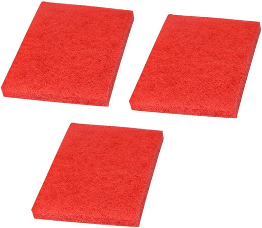 uxcell 3pcs Scouring Pad Non-Scratch Scouring Sponge Scrub Pads 6"x4" For Scouring Kitchen, Dishwashing, Red