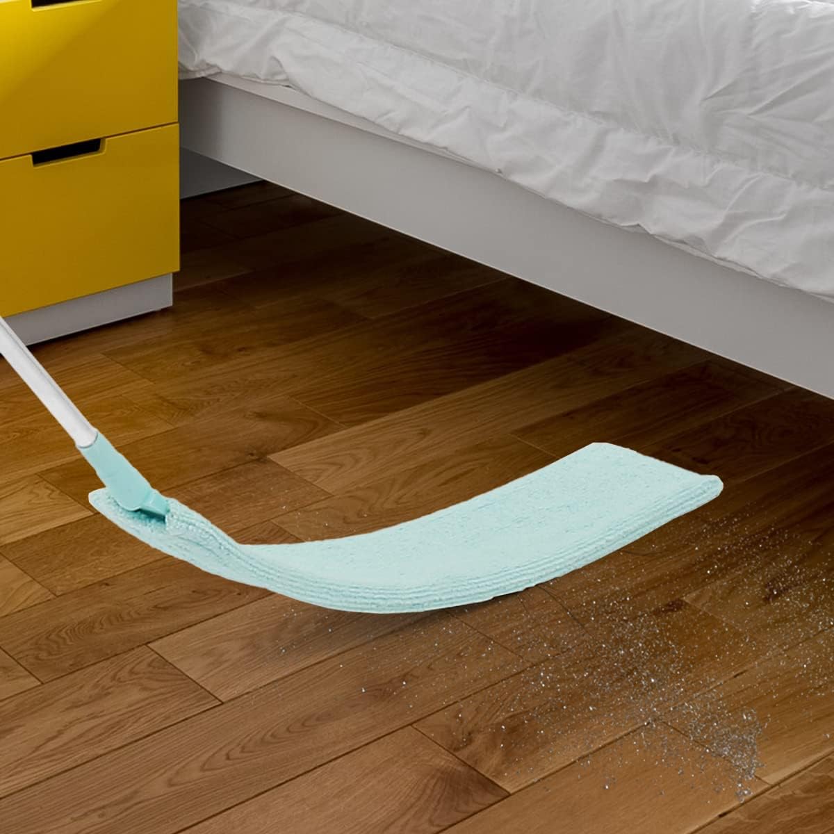 Gap Dust Cleaner Retractable Microfiber Gap Dust Brush Flexible Long Flat Gap Duster with Extendable Pole and Cloth Cover for Sofa Bed Furniture Bottom Ceiling Fan Blinds(Grey)