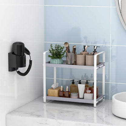 HNRLOY Bathroom Counter Organizer,Bathroom Countertop Organizer,Counter Shelf,Countertop Storage,Organization and Storage,Makeup Shelf,Sink Caddy(Brown 3 Tier)