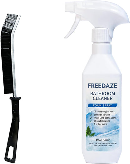 Bathroom Cleaner Foam Spray (400ml) - Spray, Wait & Scrub for Hard Water Stains, Mold, Rust & Soap Scum | Free Cleaning Brush Included (1 PACK)