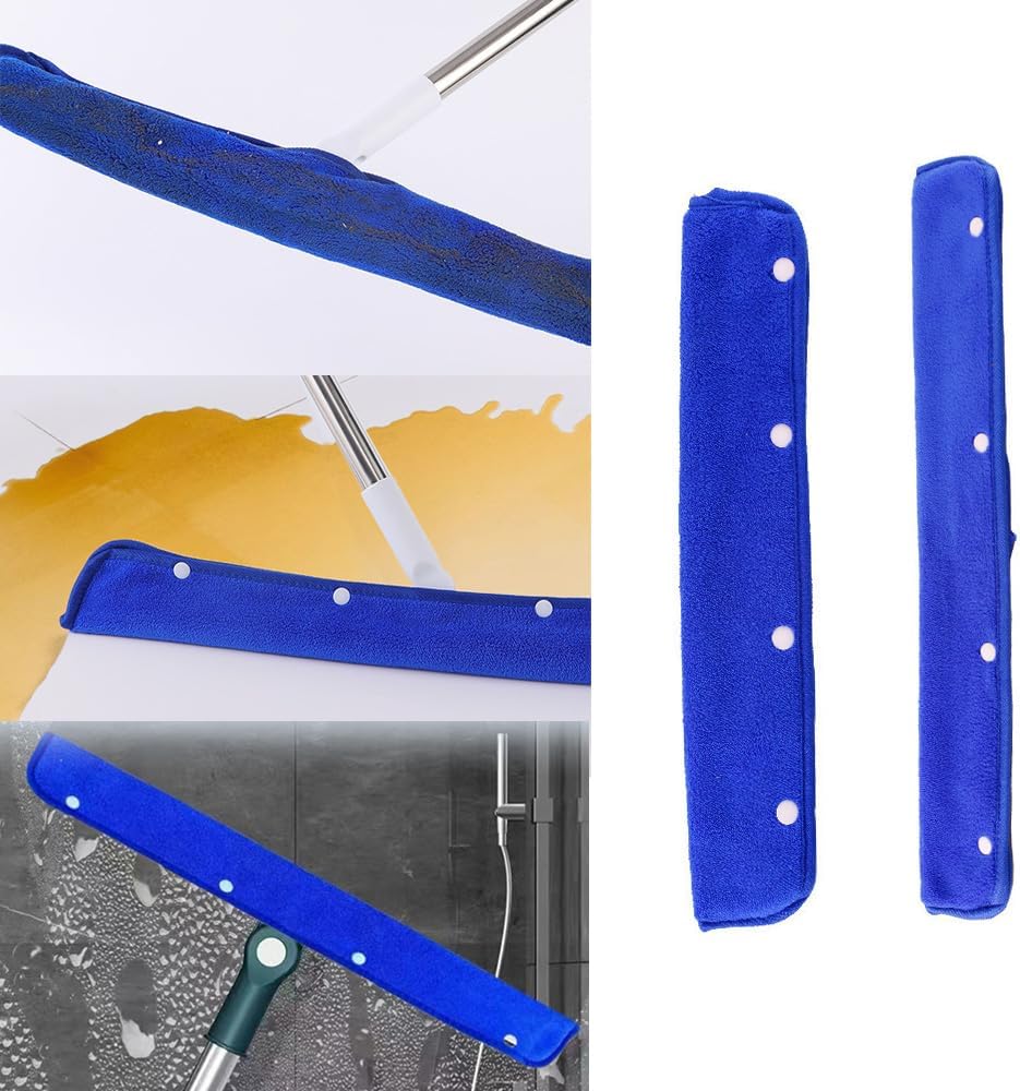 2 Pack Floor Squeegee Broom Cover Wrap Mop Sweeping Cloth Baseboard Cleaner Tool Adapter Converter for Multifunction Magic Broom Floor Squeegee Brooms Rubber Garage Shower Floor Scrubber