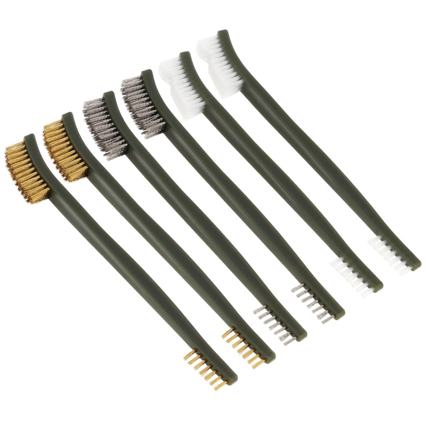 Mini Wire Brush Set, Paint and Dirt Remover, Cleaning Welding Slag and Rust, Handy Steel / Nylon / Brass Brush Suitable for Cleaning Paint / Dirt (3)
