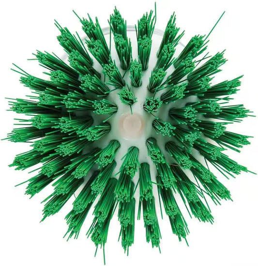 Soap Dispensing Palm Scrub Brush - Made in The USA - Heavy Duty Kitchen Dish Scrubber with Ergonomic Non-Slip Grip for Dishes, Pots, Pans, and Sink Cleaning