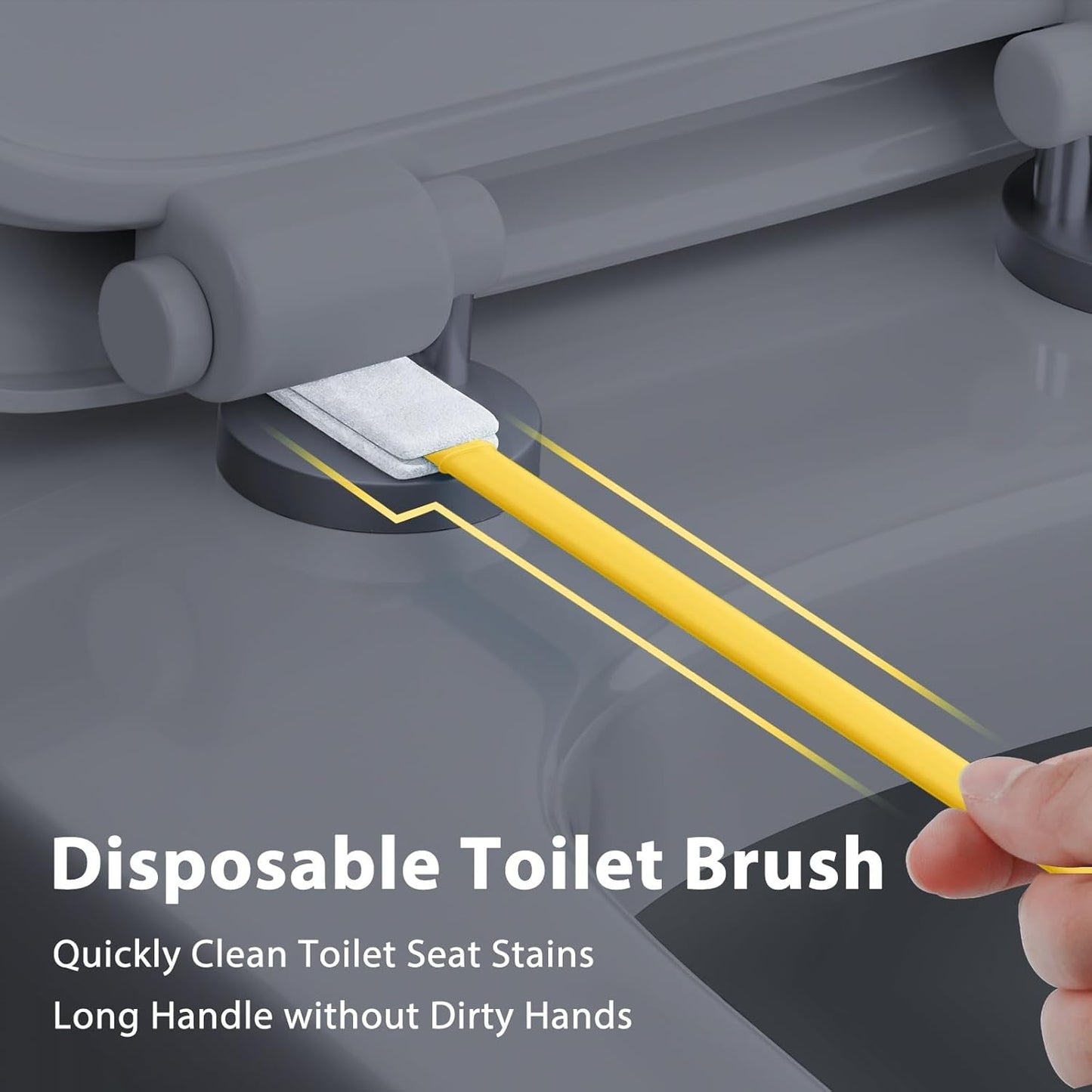 Lumkew 40pcs Crevice Cleaning Brush Tool, Disposable Toilet Brush for Toilet Seat Gaps, Crack and Crevice Cleaner Tools, Blue