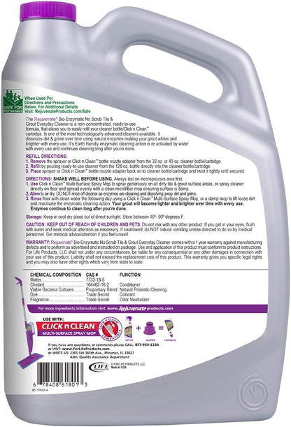 Rejuvenate Bio-Enzymatic Scrub Free Tile and Grout Cleaner Lightens and Brightens Every Time (32oz)