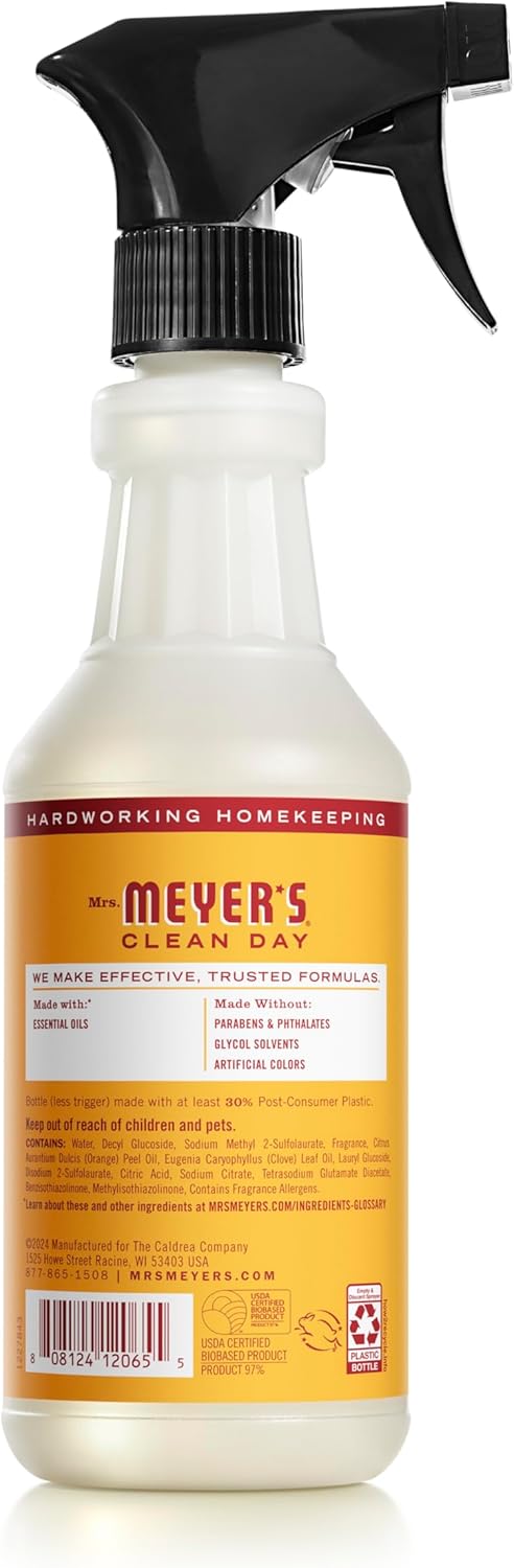 Mrs. MEYER'S CLEAN DAY Multi-Surface Everyday Cleaner, Clementine Scent, 16 Fl Oz Bottle