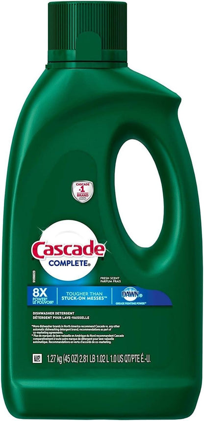 Cascade Complete Dishwasher Detergent Liquid Gel, Dish Detergent, Dishwasher Soap, Citrus, 75oz