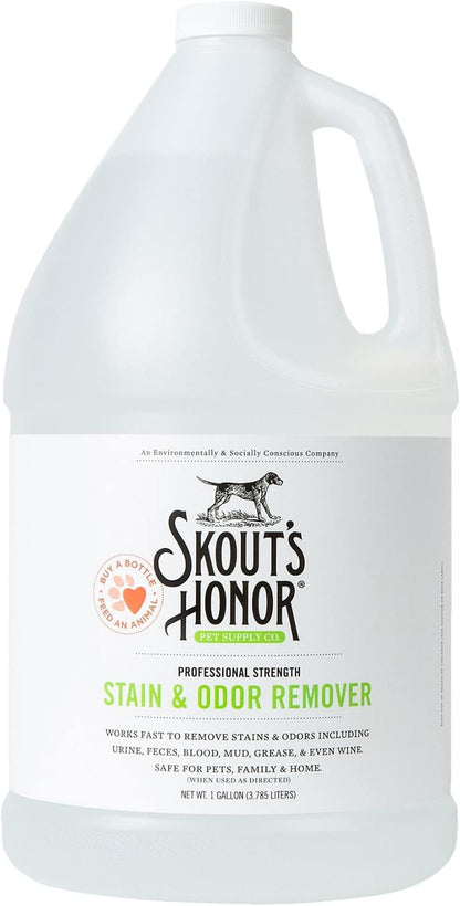 SKOUT'S HONOR Severe Mess Stain & Odor Eliminator, Powerful Stain Remover and Carpet Cleaner for Tough Dog Messes, Eco-Friendly Carpet Deodorizer, Cleaning Spray and Poop Spray, 35 oz