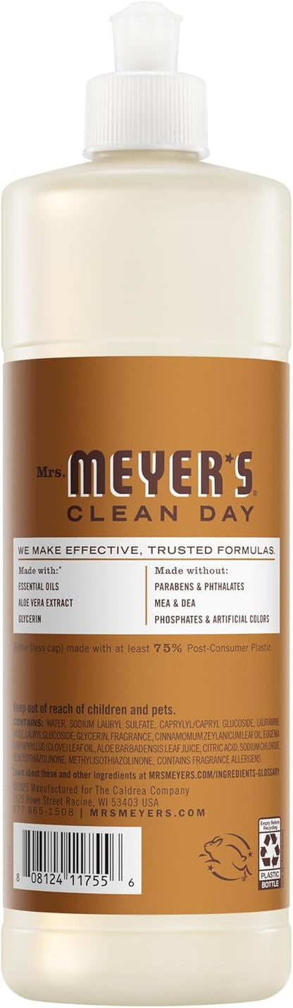 Mrs. MEYER'S CLEAN DAY Liquid Dish Soap 3 Pack Variety, Acorn Spice, Apple Cider, Fall Leaves, 16 OZ Each, 1 CT