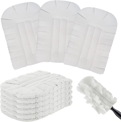 Zubebe 12 Pcs Duster Refill Reusable Fleece Duster Refills Feather Flat Dusters Multi Surface Washable Cleaning Pads Tools for Home, Blinds, Car, Pet, Furniture, Fans (Dark Color)