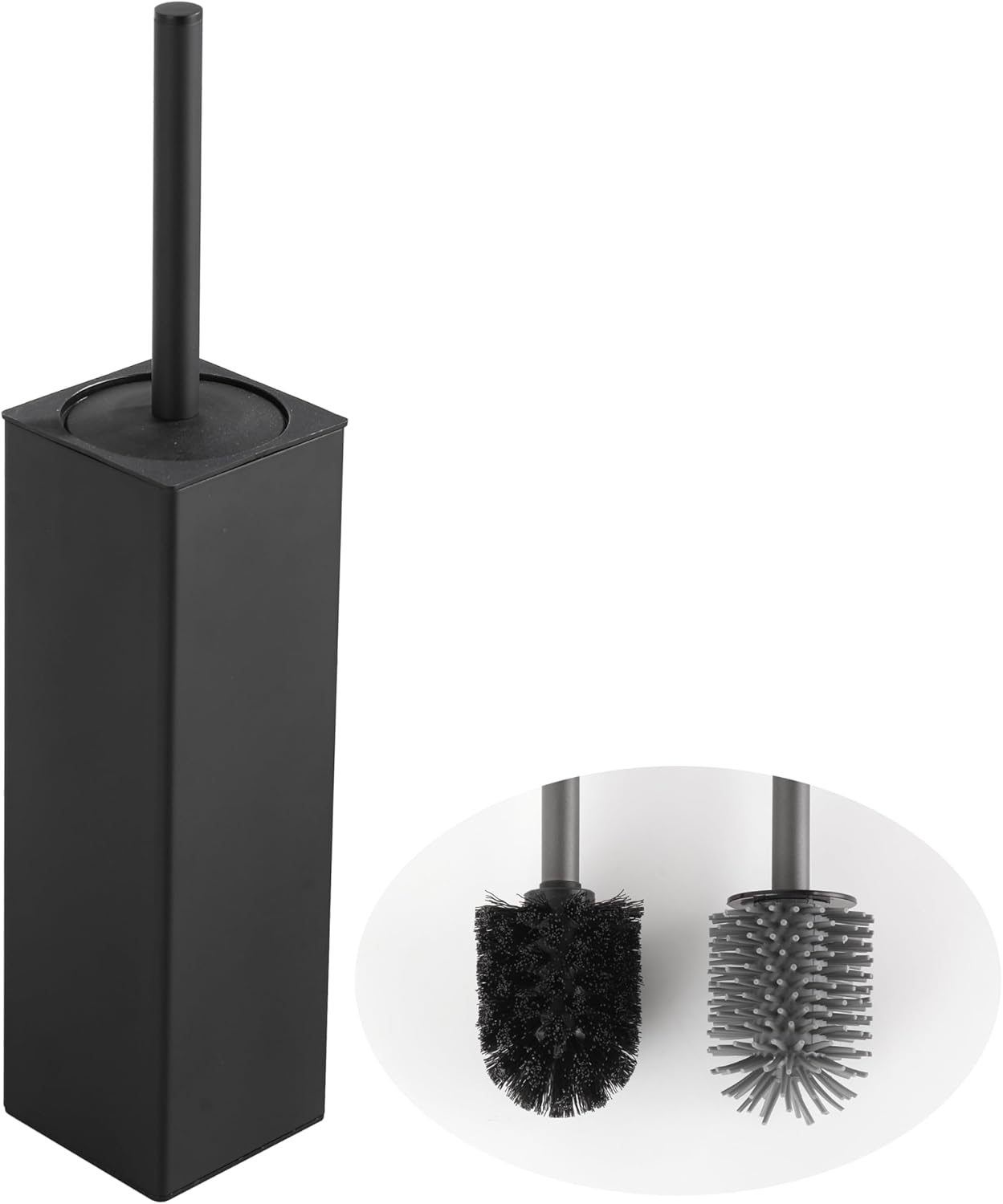 BVL Toilet Brush and Hoder Set Brushed Gold Freestanding for Bathroom