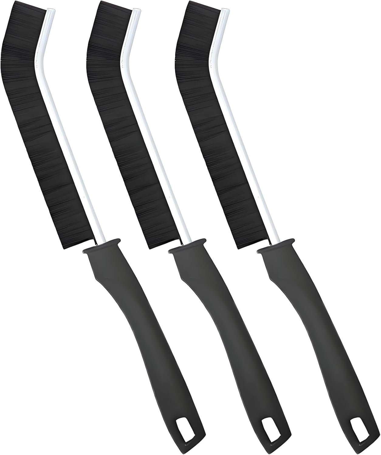 Grout Brush Stiff Bristle, Crevice Cleaning Brush for Tight Spaces, Multi-Surface Scrubber for Kitchen Sink, Bathroom Tile,Toilet,Window Tracks & Faucets - 3 Pack