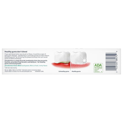 Parodontax Toothpaste for Bleeding Gums, Gingivitis Treatment and Cavity Prevention, Clean mint - 3.4 Ounces