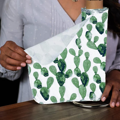 The Useless Brand Reusable Paper Towels Roll | 12 Eco Friendly Washable Cotton Flannel Towels w/Cardboard Roll | Zero Waste & Sustainable | Fits on Most Holders (Lemons, 12 Pack)