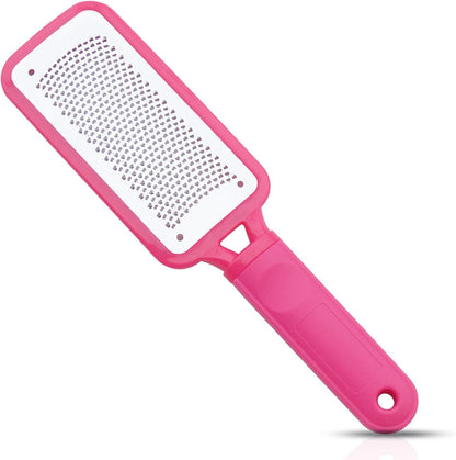 Foot File Foot Scrubber Pedicure, 2 Pcs Stainless Steel Callus Remover for Feet, Professional Foot Grater Rasp Scraper Corns Callous Removers Tool to Hard Skin Corns for Dry and Wet Fee
