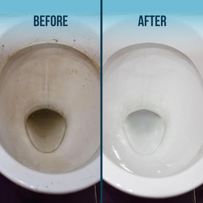 Powerstone Pumice Stone Toilet Bowl Cleaner with Handle (4-Pack) - A Solution for Hard Water Stains on Toilets, Grills, Tiles, Grout & Pools