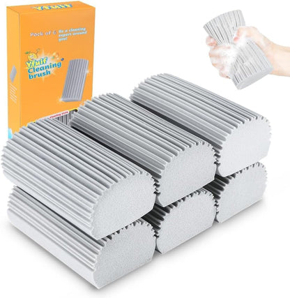 2-Pack Damp Duster Sponge for Clean, Magic Sponge Eraser Baseboard Cleaner Tool, Dusters for Cleaning Blinds, Glass, Vents, Railings, Mirrors,Window Track Grooves and Faucets