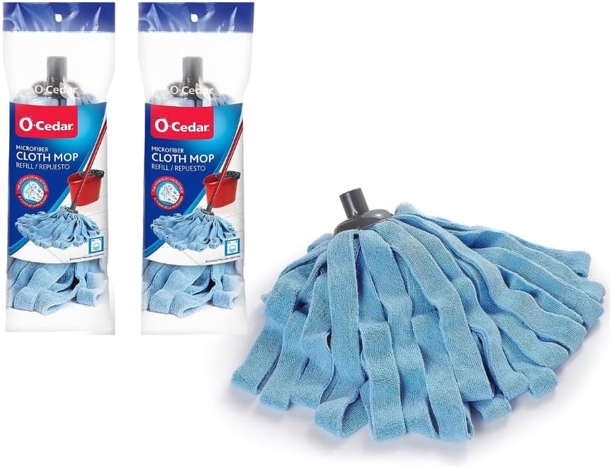 O-Cedar Microfiber Cloth Mop (Microfiber Cloth Mop with 3 Extra Refills)