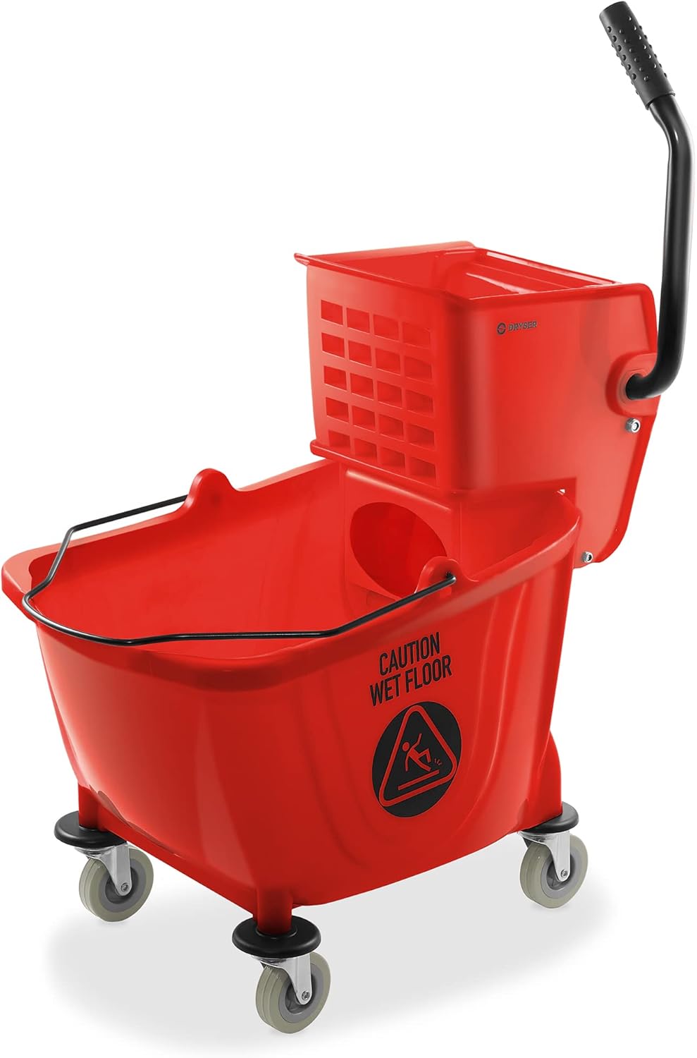 Dryser Commercial Side Press Wringer Combo Mop Bucket, 33 Quart, Blue