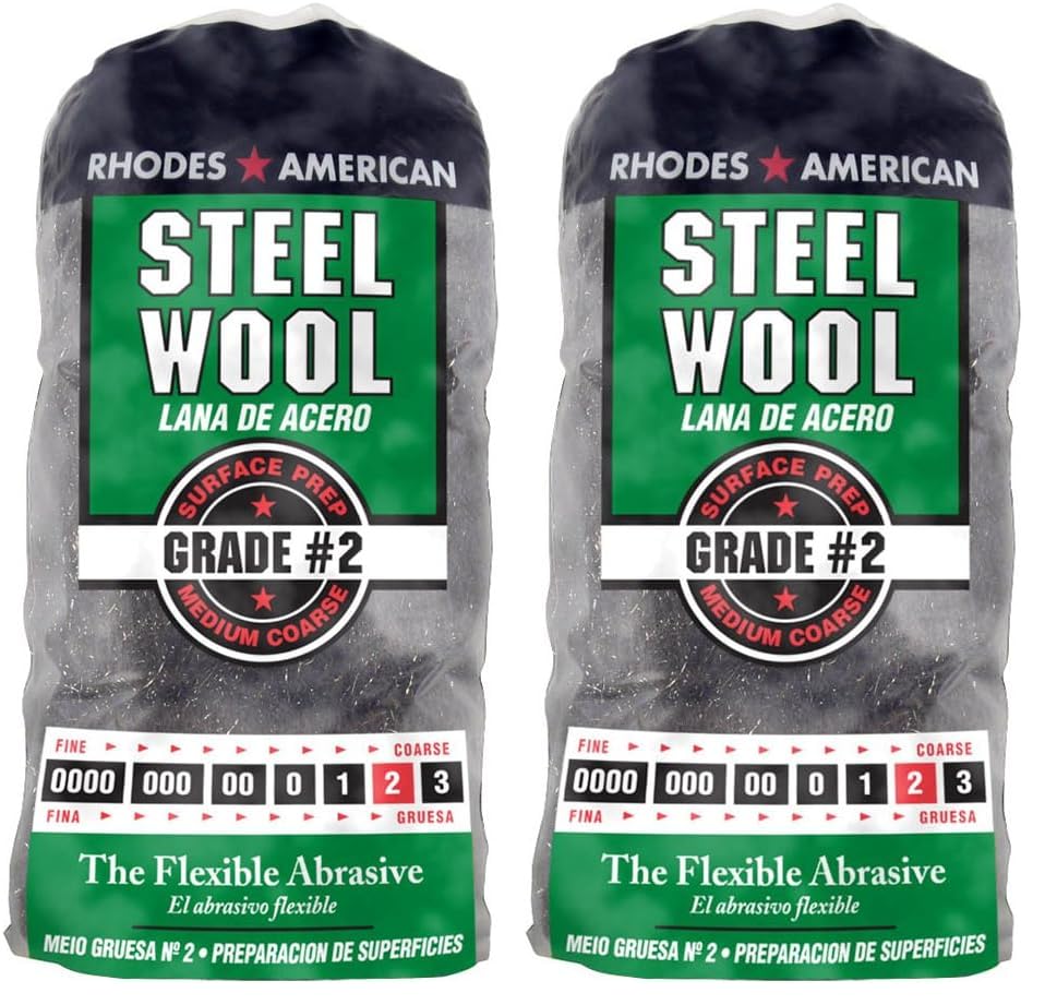 Homax - 33873210009 Steel Wool, Extra Fine Grade #000, 12 Pads