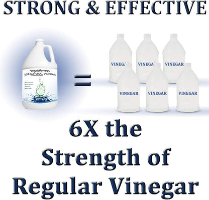OrganicMatters Vinegar 30% Organic Industrial Cleaning Agent Concentrate, Pure Non-GMO Kosher All-Purpose Home & Garden Vinegar, Eco-Friendly (128 oz Gallon Refill)