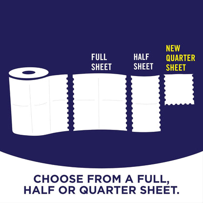 Sparkle Tear-A-Square Paper Towels, 2 Double Rolls (220 Sheets Total) - Strong 2-Ply Towels for Kitchen Cleanup and Everyday Messes
