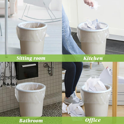 Teivio Small Trash Bags 4 Gallon 120 Counts Garbage Bags, Bathroom Trash Can Bin Liners, Small Plastic Bags for home office kitchen, fit 12-15 Liter, 3,3.5,4.5 Gal, Clear