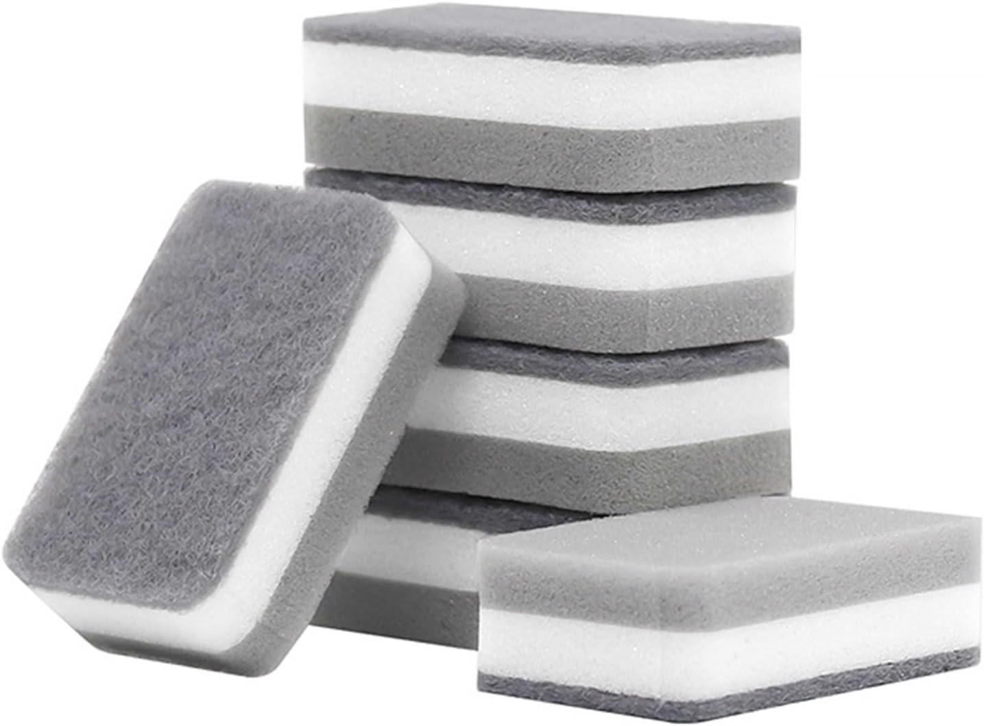 Kitchen Cleaning Sponges, 6 Pack Heavy Duty Scrub Sponges Cleans Fast Non-Scratch Sponge for Washing Dishes and Cleaning Kitchen (Black)