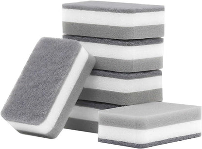 Kitchen Cleaning Sponges, 6 Pack Heavy Duty Scrub Sponges Cleans Fast Non-Scratch Sponge for Washing Dishes and Cleaning Kitchen (Black)